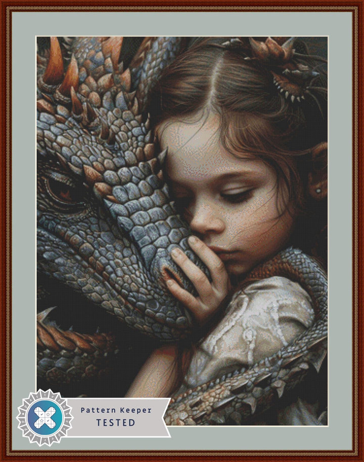 Innocent Embrace full coverage cross stitch pattern by Serr.Kai A Quill & Ink