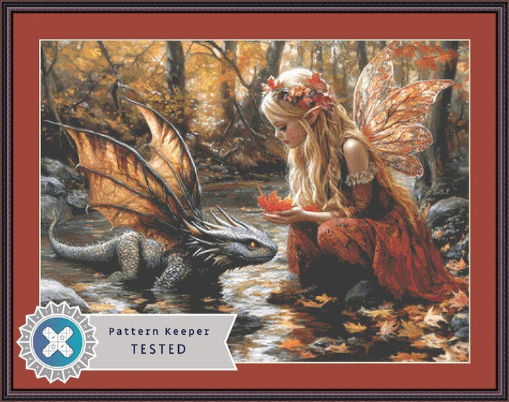 Freshly Fallen full coverage cross stitch pattern by Serr.Kai A Quill & Ink