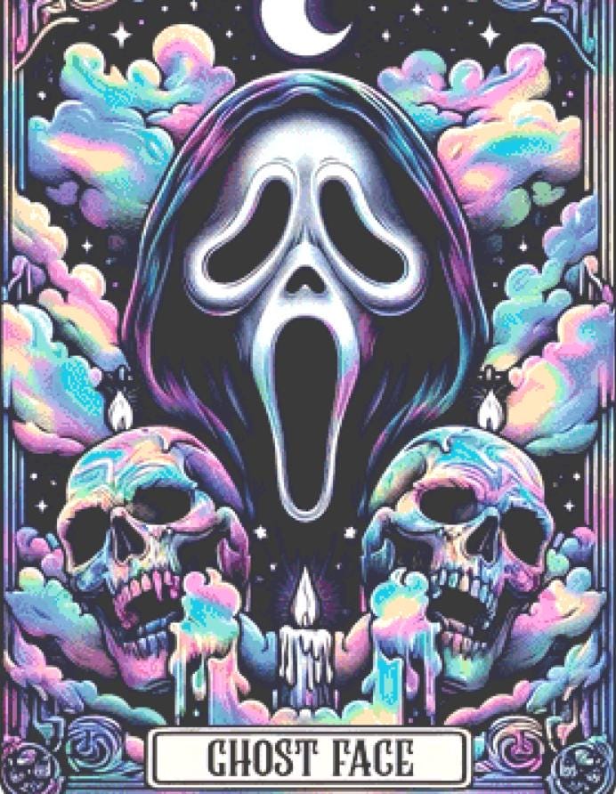 Ghost Face counted cross stitch pattern by PULSARSvg