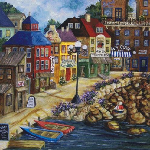 Sea Cove counted cross stitch pattern by Gwendolyn McShepard/Ansada Art Licensing Group, LLC