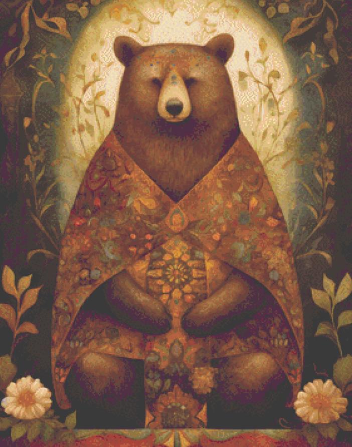 Brown Bear cross stitch pattern by DutchLadyMysticArt