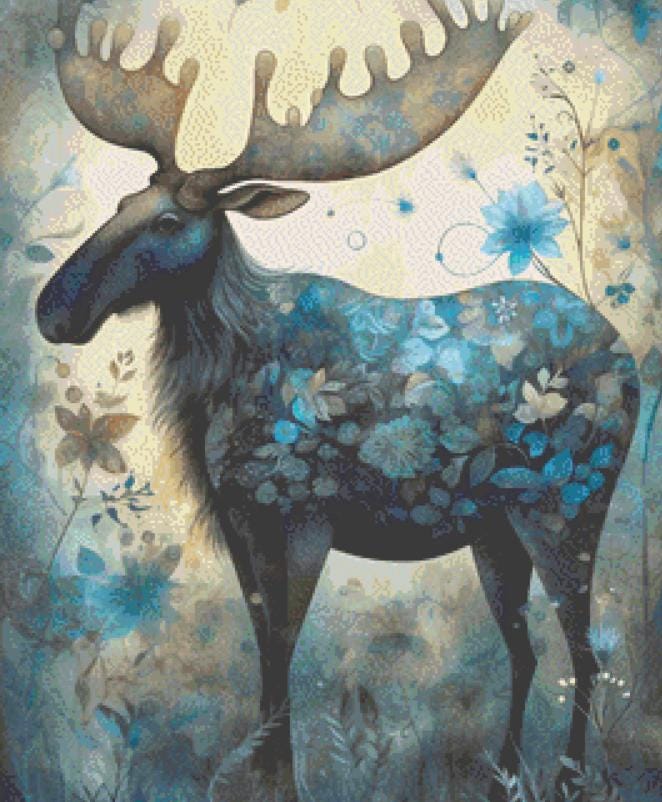 Moose cross stitch pattern by DutchLadyMysticArt