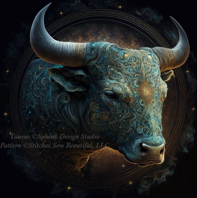 Taurus cross stitch pattern by SphinxDesignStudio