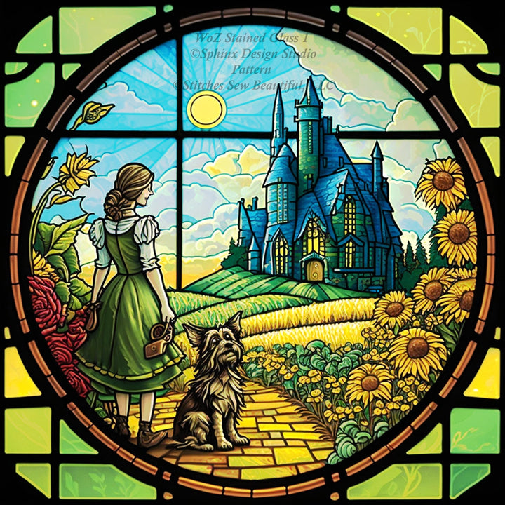 WoZ Stained-Glass 1 cross stitch pattern by SphinxDesignStudio