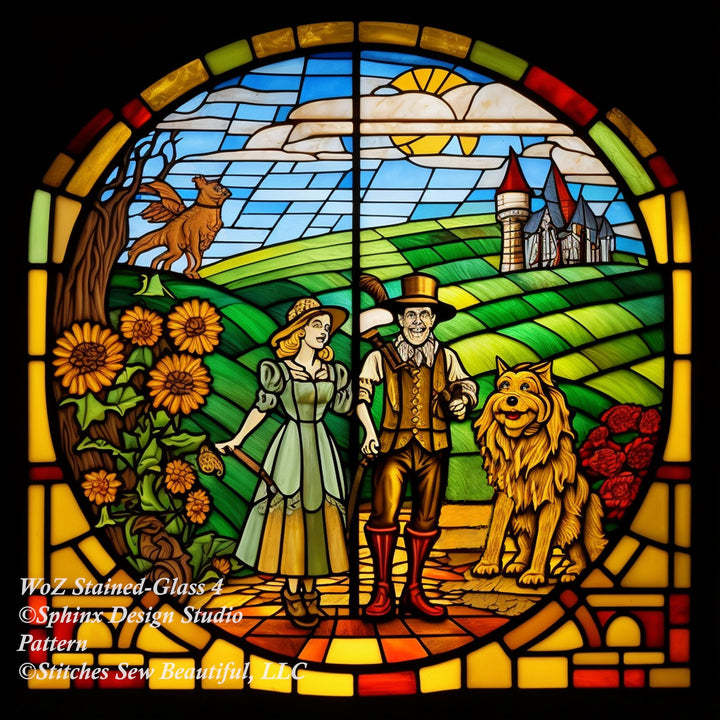 WoZ Stained-Glass 4 cross stitch pattern by SphinxDesignStudio