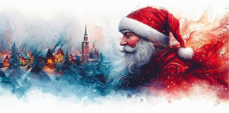 Santa's Enchanted City (Max Size/Color) counted cross stitch pattern by Eder Jose Rosa