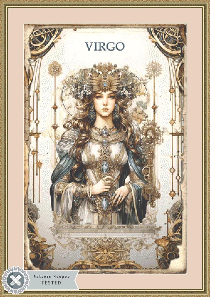 Zodiac - Virgo counted cross stitch pattern by Sharm Studio