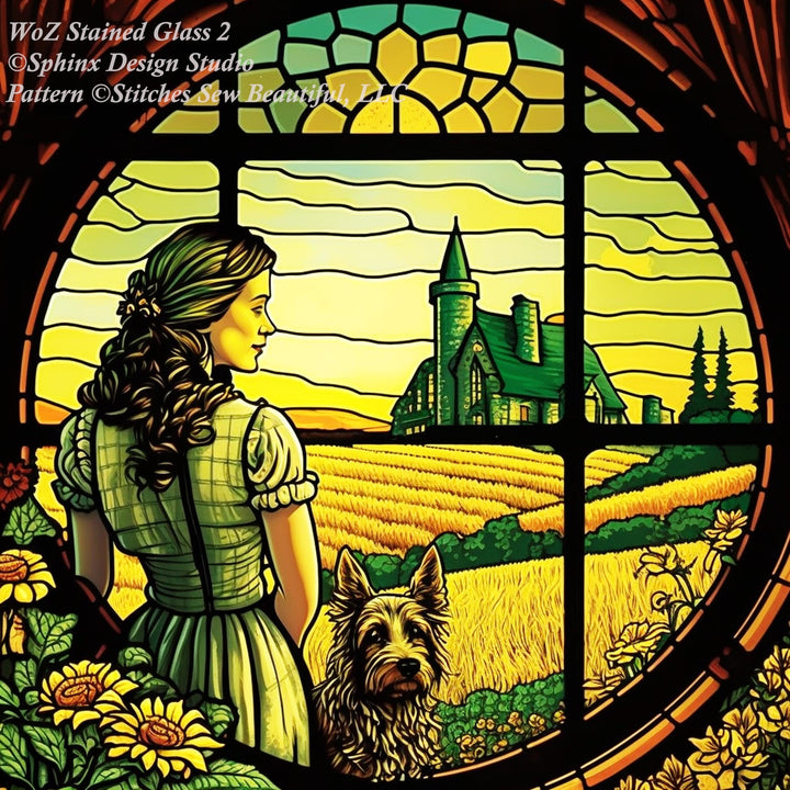 WoZ Stained-Glass 2 cross stitch pattern by SphinxDesignStudio