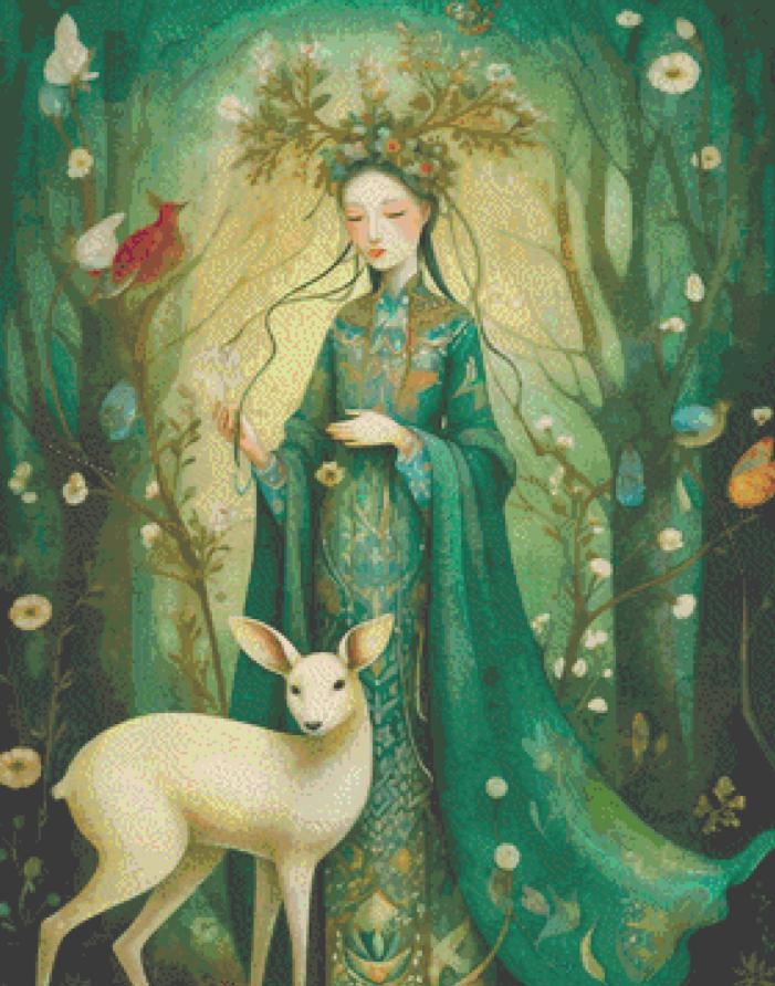 Wise Woman cross stitch pattern by DutchLadyMysticArt