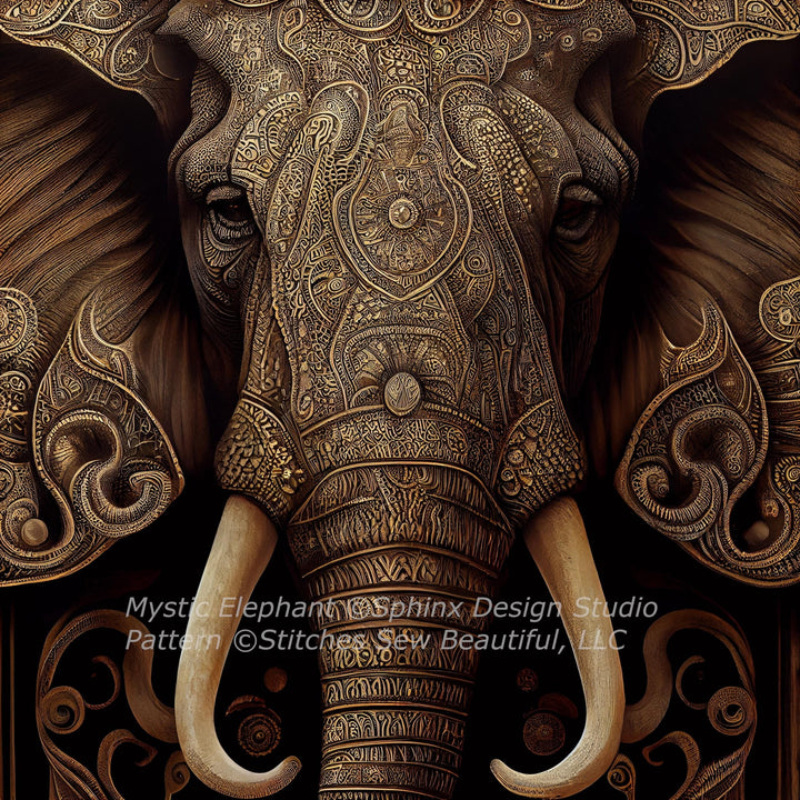 Mystic Elephant cross stitch pattern by SphinxDesignStudio