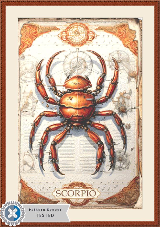 Zodiac - Scorpio counted cross stitch pattern by Sharm Studio