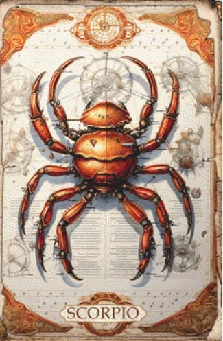 Zodiac - Scorpio counted cross stitch pattern by Sharm Studio