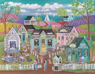 Flower Festival (Small) counted cross stitch pattern by Kim Leo license by JMS Art Licensing