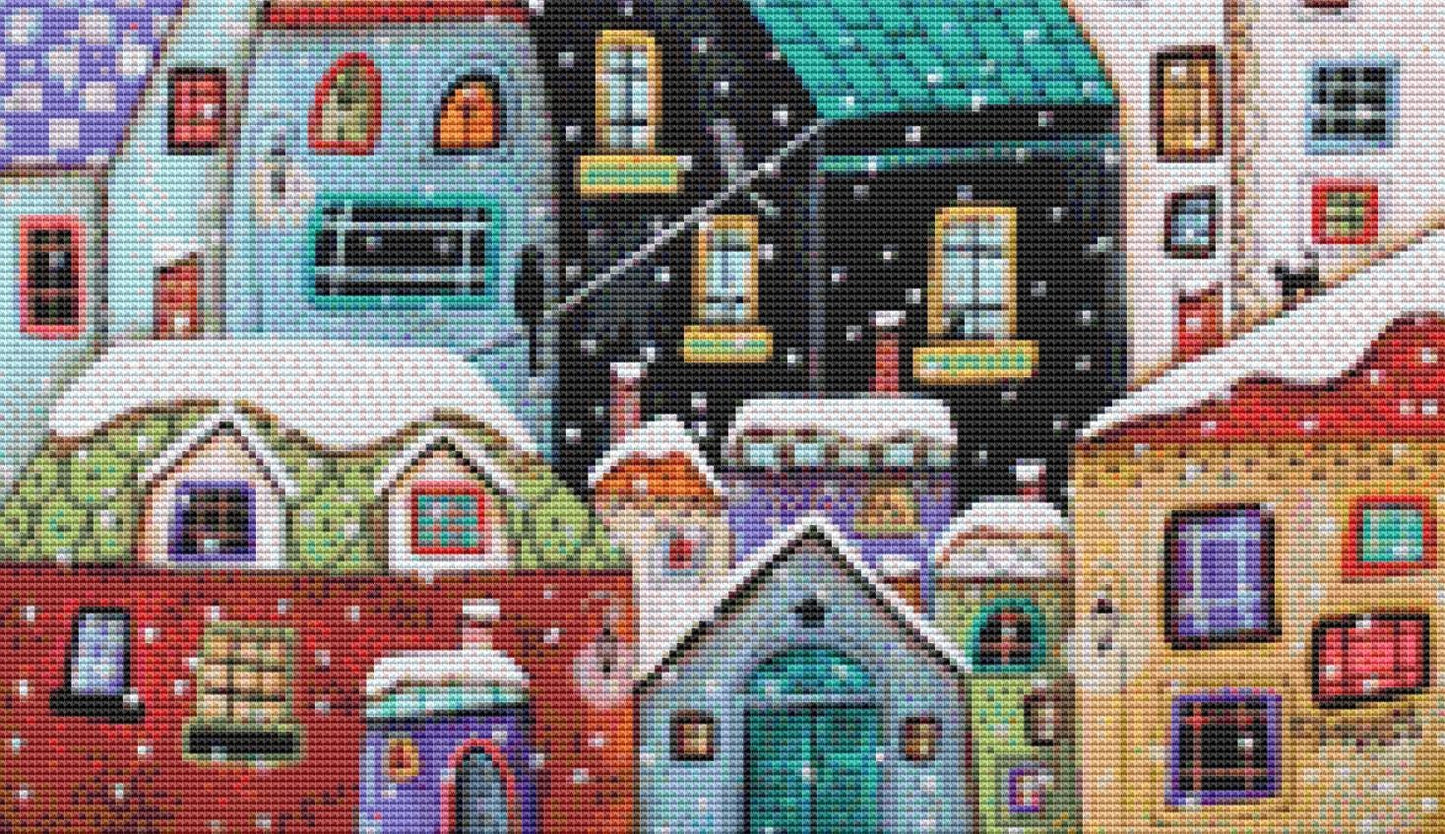 Winter City (Small) counted cross stitch pattern by Karla Gerard