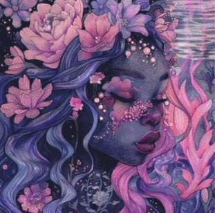 Mermaid (Small) counted cross stitch pattern by PassyArt