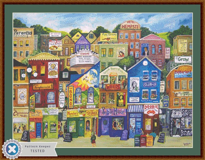 Chronic Blvd counted cross stitch pattern by Gwendolyn McShepard/Ansada Art Licensing Group, LLC