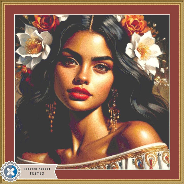 Carmen counted cross stitch pattern by Ana Dias
