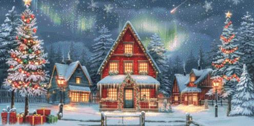 The Christmas Light has Arrived counted cross stitch pattern by Eder Jose Rosa