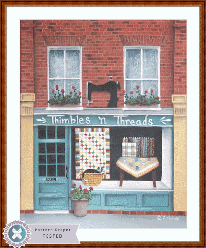 Thimble'n Threads counted cross stitch pattern by Catherine Holman/Ansada Art Licensing Group, LLC