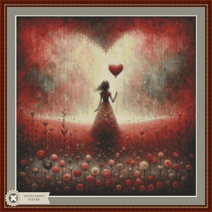 My Lonesome Valentine (Small) counted cross stitch pattern by World of Love Hearts/Adrian G. Eyre