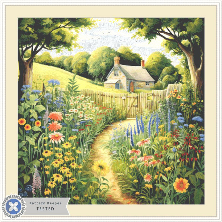 The Path to my Dream Cottage counted cross stitch pattern by Liededrom