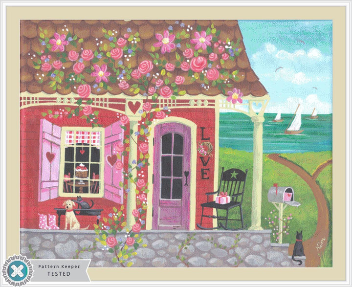 Sweet Valentine (Max Size/Color) counted cross stitch pattern by Kim Leo licensed by JMS Art Licensing