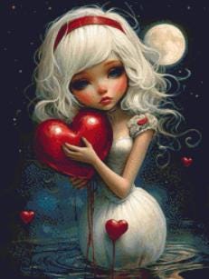 Lovesick (Small) counted cross stitch pattern by Ingrid Jean