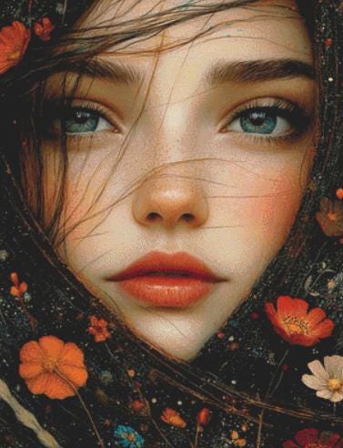 Beautiful Embrace counted cross stitch pattern by Ingrid Jean