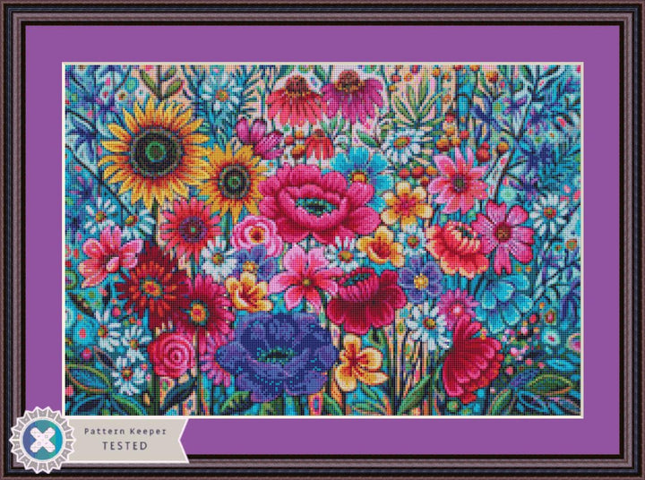 Floral Frenzy (Small) counted cross stitch pattern by Peggy Davis/Porterfields Fine Art Licensing