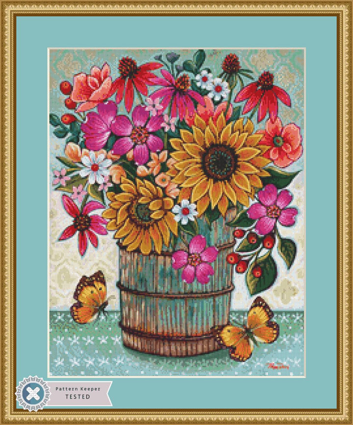 Glorious Summer Golds (Small) counted cross stitch pattern by Peggy Davis/Porterfields Fine Art Licensing