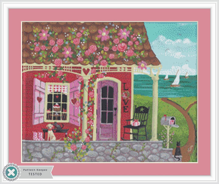 Sweet Valentine (Small) counted cross stitch pattern by Kim Leo licensed by JMS Art Licensing