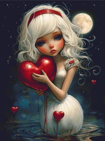 Lovesick counted cross stitch pattern by Ingrid Jean