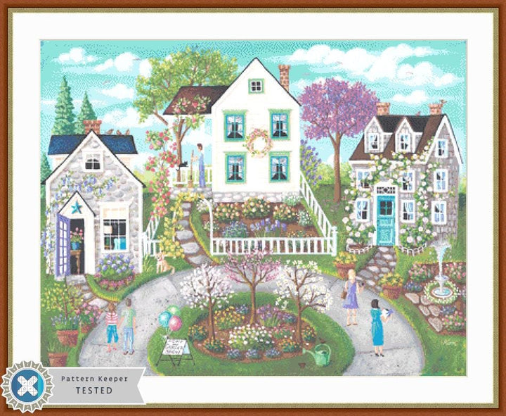 Home and Garden Show counted cross stitch pattern by Kim Leo licensed by JMS Art Licensing