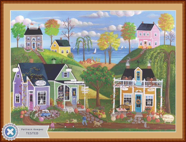 Autumn in the Air (Max Size/Color) counted cross stitch pattern by Kim Leo licensed by JMS Art Licensing