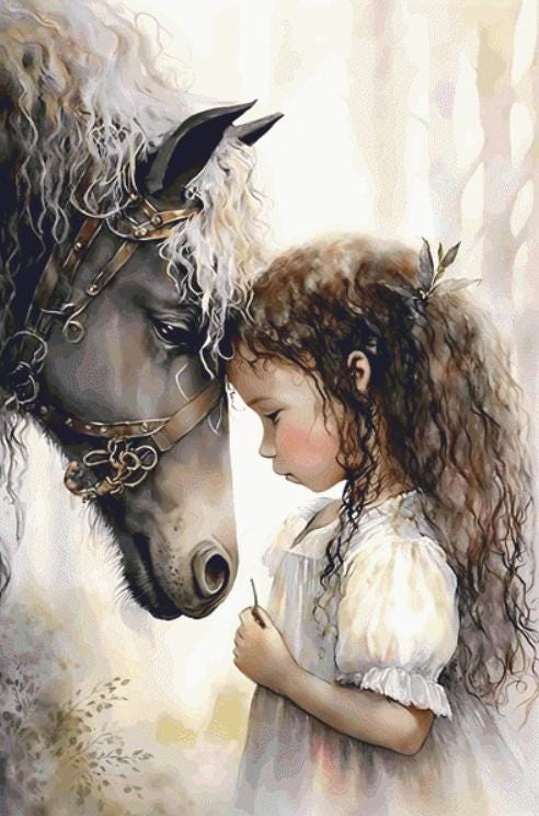 Best Buddies (Max Size) counted cross stitch pattern by Uniquely Made Wall Art