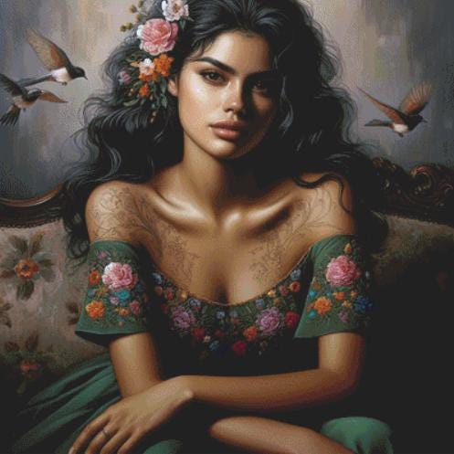 Valentina counted cross stitch pattern by Ana Dias