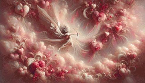Ethereal Fairy of Love counted cross stitch pattern by World of Love Hearts/Adrian G. Eyre