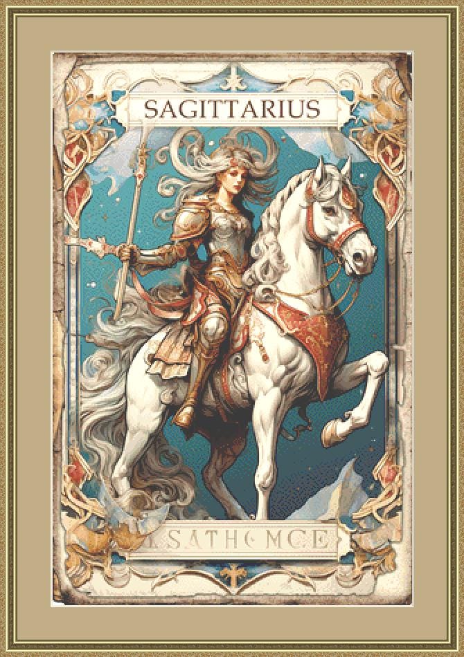 Zodiac - Sagiattarius counted cross stitch pattern by Sharm Studio