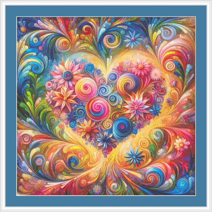 Heart of Joy counted cross stitch pattern by World of Love Hearts/Adrian G. Eyre