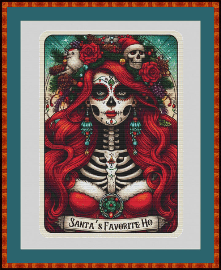 Santa's Favorite Ho counted cross stitch pattern by Designsaty.pik