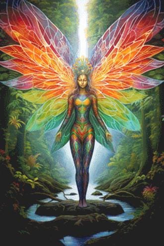 Rainforest Princess counted cross stitch pattern by FaiRYTaiLS