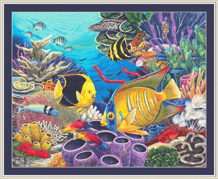 Coral Reef (Max Size/Color) counted cross stitch pattern by Linda Howard Bittner/Ansada Art Licensing Group, LLC