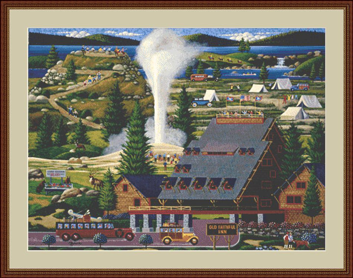 Old Faithful counted cross stitch pattern by Heronim/Ansada Art Licensing Group, LLC