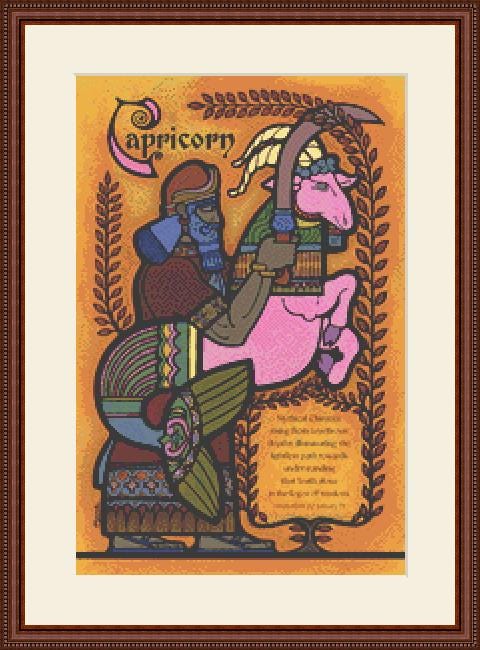 Capricorn (Small) counted cross stitch pattern by Harry Wysocki/Ansada Art Licensing Group, LLC