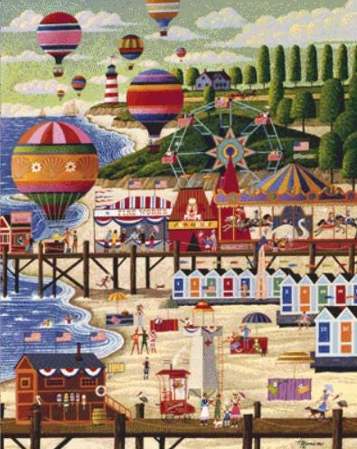 4th of July at the Beach counted cross stitch pattern by Heronim/Ansada Art Licensing Group, LLC