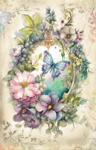 Spring Butterfly counted cross stitch pattern by LianaScrap