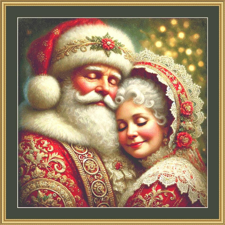 Santa and Mrs. Claus counted cross stitch pattern by Mystic Vision Gallery