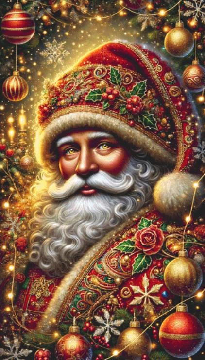 Kris Kringle (Max Size/Color) counted cross stitch pattern by Eder Jose Rosa