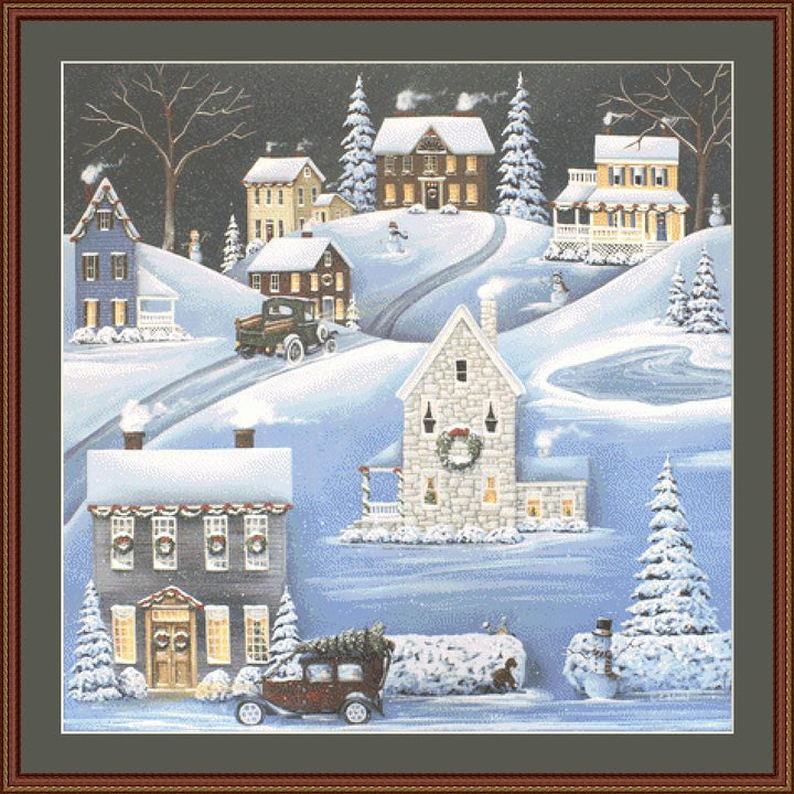 Village of Winterset counted cross stitch pattern by Catherine Holman/Ansada Art Licensing Group, LLC