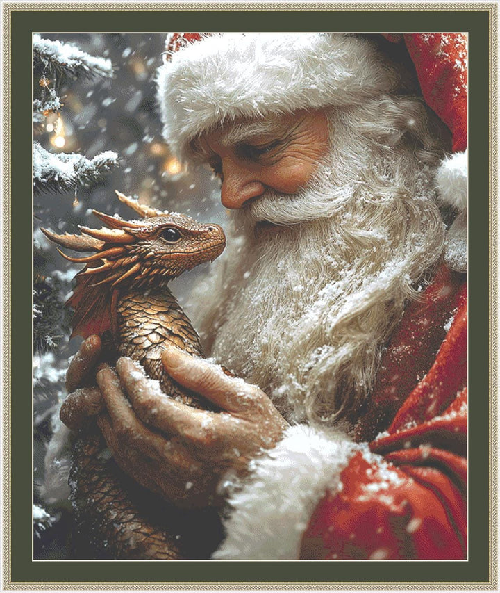 Santa's Gift (Max Size/Color) counted cross stitch pattern by Serr.Kai A Quill & Ink